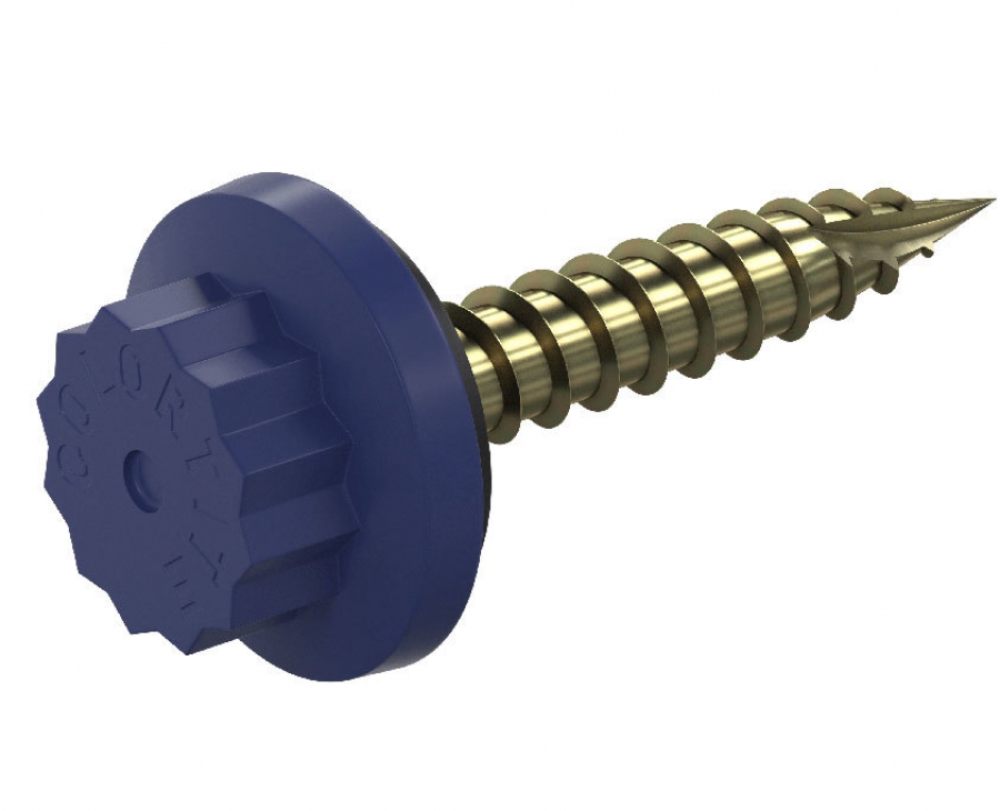 Steel to Timber Gash Point Colortite Moulded Nylon Heads Carbon Steel